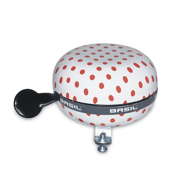 Basil Ding-Dong Glocke Polkadot 22,2 mm weiß/rote dots