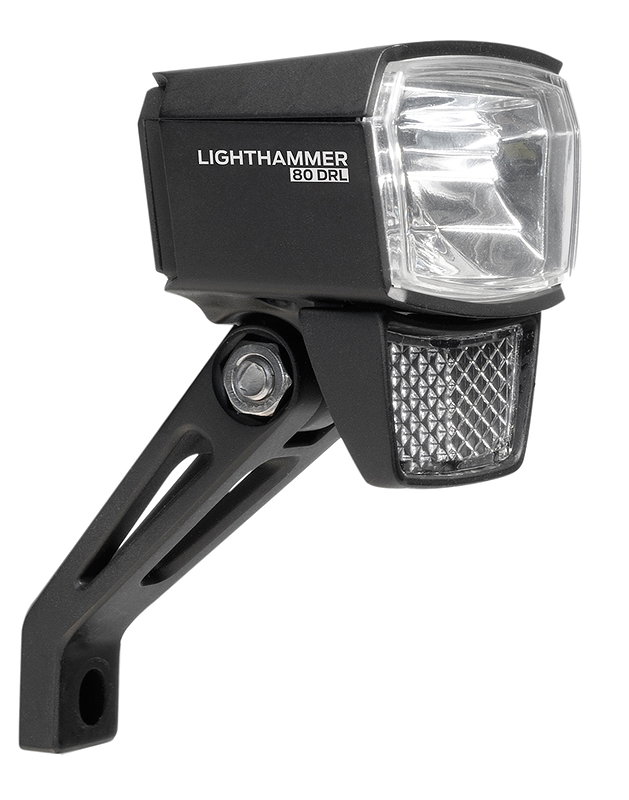 TRELOCK Dynamo-LED-Scheinwerfer Lighthammer 80 schwarz 80 Lux LS 835-T