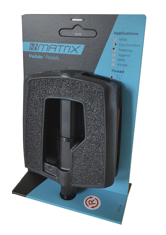 MATRIX Trekking-/Comfort-/City Pedal PE58 Anti Slip schwarz EVP