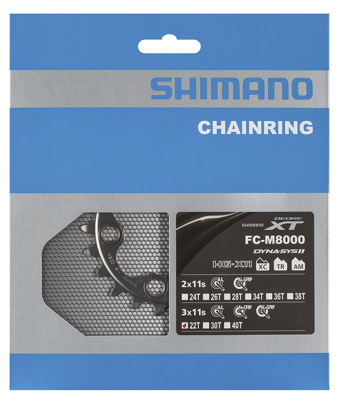 Shimano Kettenblatt Deore XT FCM8000 22 Zähne Y1RL22000
