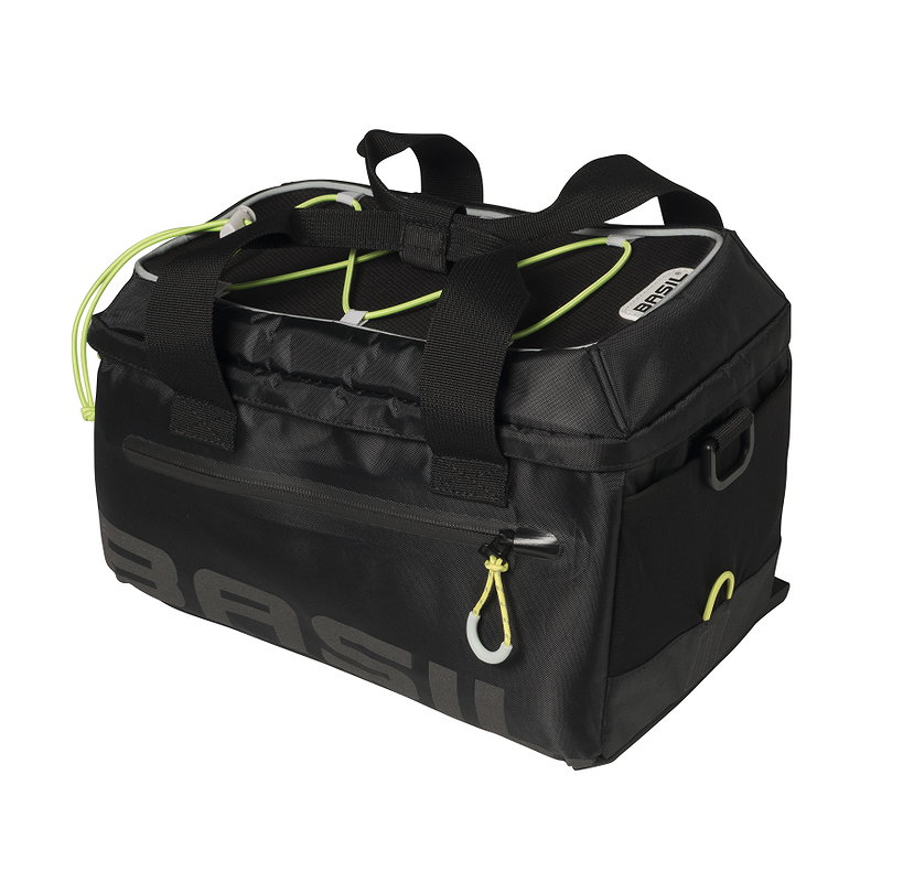 Basil Gepäckträgertasche Miles Trunkbag schwarz lime