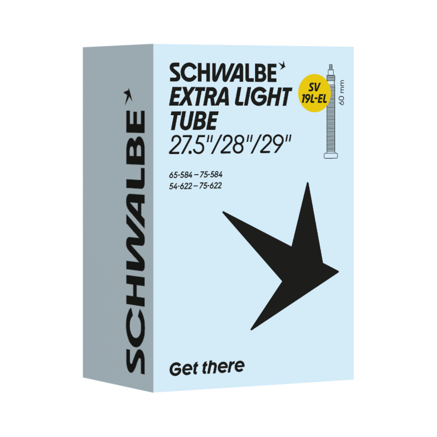 Schwalbe Fahrradschlauch Extra Light Nr. 19F 27,5"/28"/29" SV 19L EL 60 mm 54/75-584/62