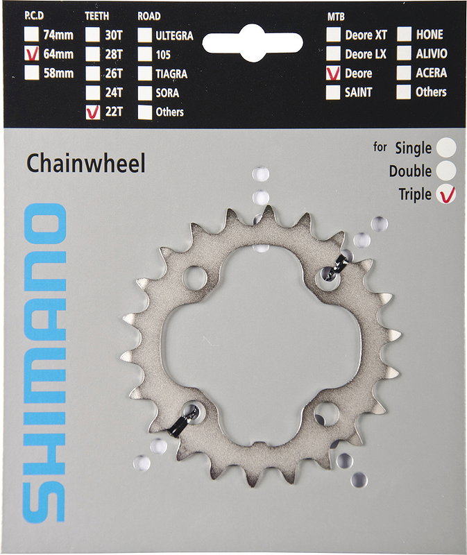 Shimano Kettenblatt Deore FCM532 22 Zähne Y1J822000