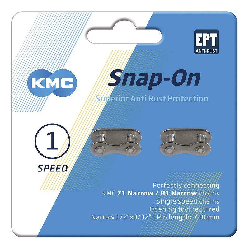 KMC Kettenverschlussglied Snap-On EPT Nabenschaltung (7,1 mm) silber 1/2" x 3/32"