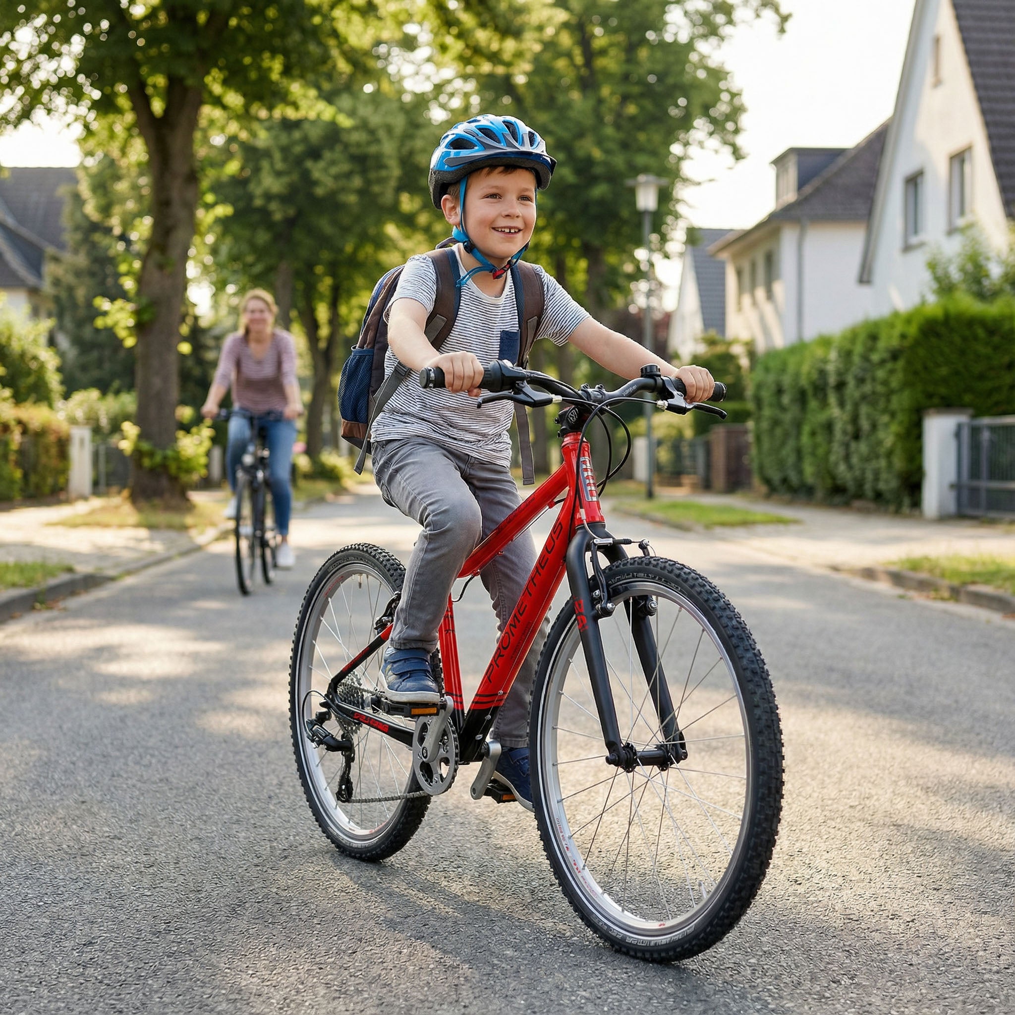 Prometheus PRO 24 Zoll Kinderfahrrad Rot/Weiß (Crimson Red) – Bild 2