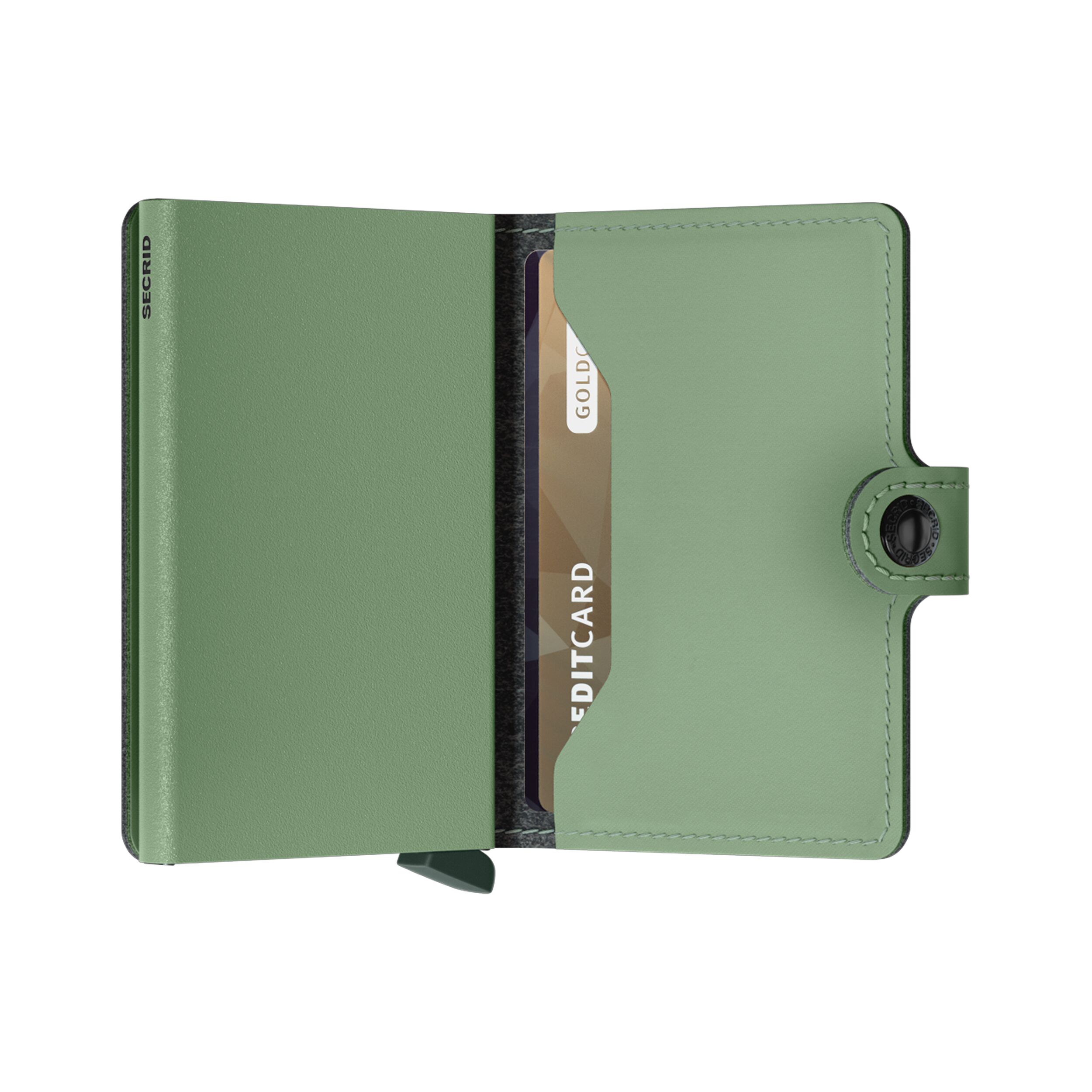 Secrid Miniwallet Yard powder Pistachio – Schrägansicht