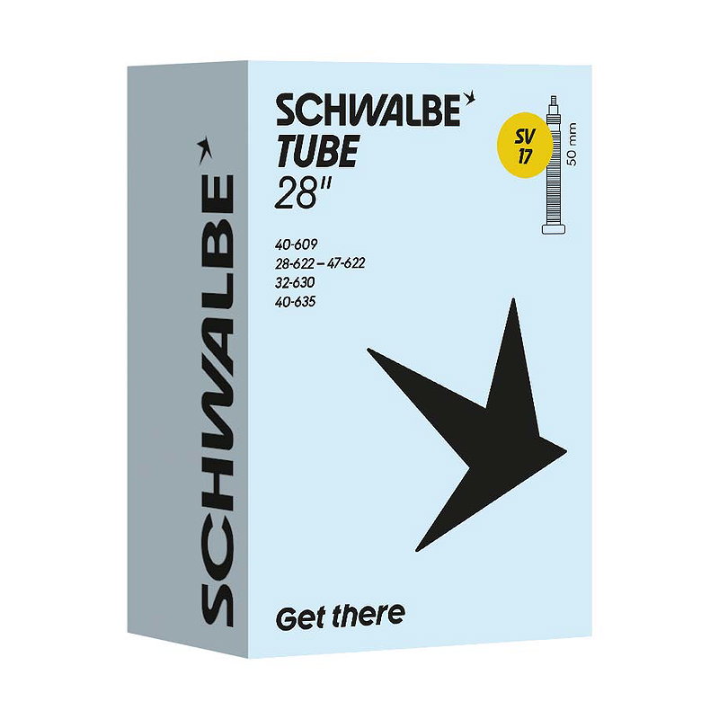 Schwalbe Fahrradschlauch SV Ventil Nr. 17 28" 50 mm 28/47-622/635