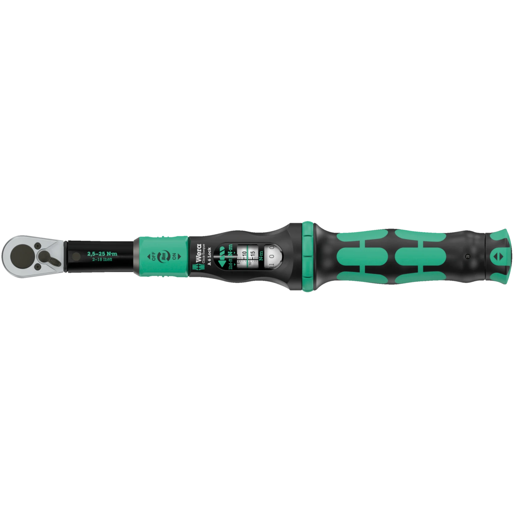 WERA Drehmoment Schlüssel Click-Torque Lock A 6 2,5-25 Nm ¼" Bit-Aufnahme