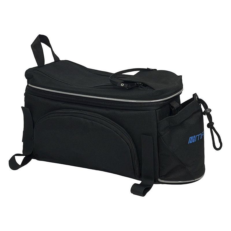 MATRIX Gepäckträgertasche schwarz mit blauem Matrix-Logo