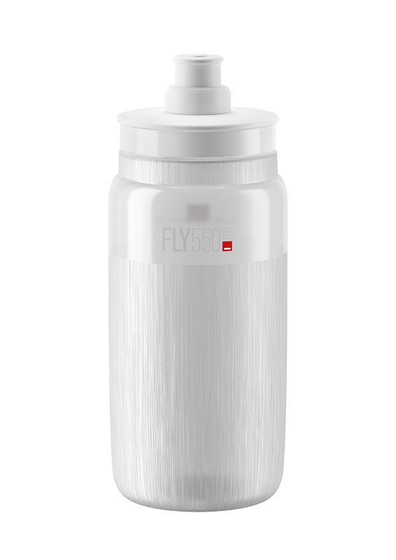 Elite Trinkflasche FLY Tex klar, graue Graphik 0,55 L