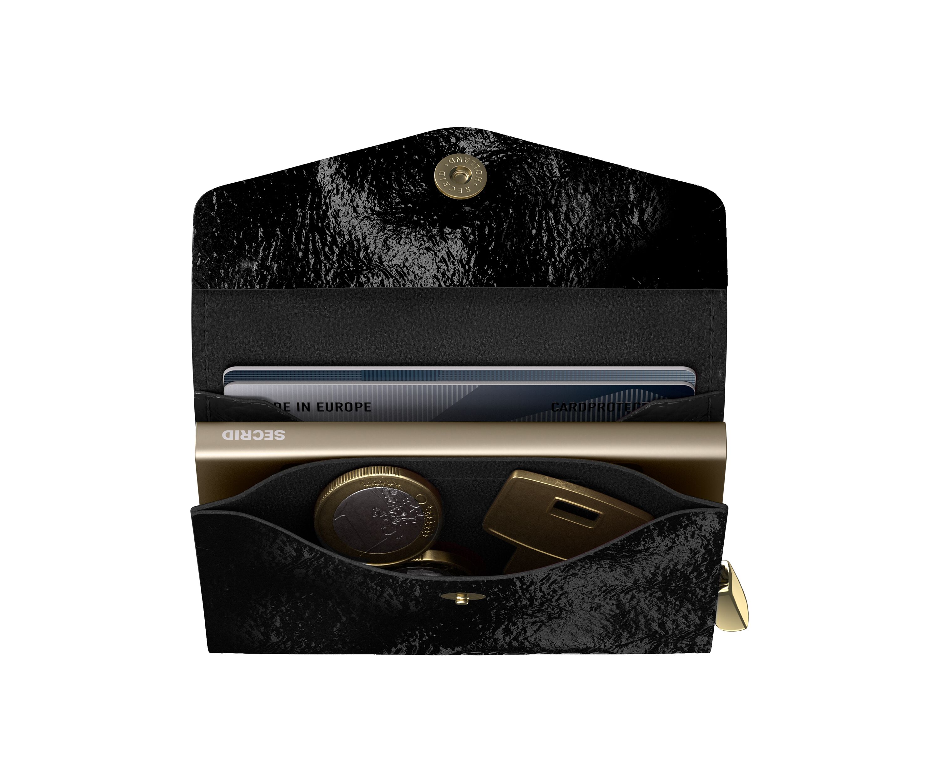 Secrid Envelope Naplak Black+ – Schrägansicht