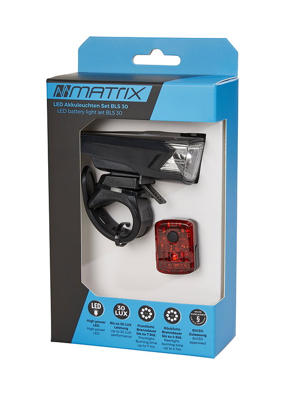 MATRIX LED Akkuleuchten Set 30 LUX BLS 30 schwarz