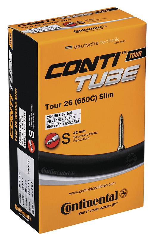Continental Fahrradschlauch SV Ventil 26" Tour slim 42 mm 28/32-559/597