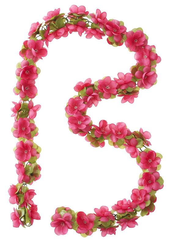 Basil Blumengirlande fuchsia
