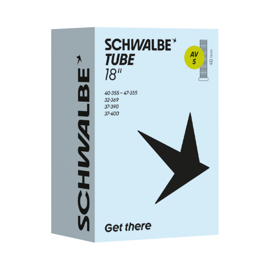 Schwalbe Fahrradschlauch AV Ventil Nr. 5 18" 40 mm 32/47-355/400