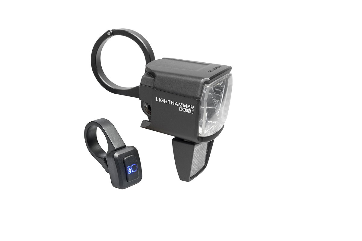TRELOCK E-Bike LED Scheinwerfer Lighthammer 100 schwarz 100/130 Lux LS 890-HB