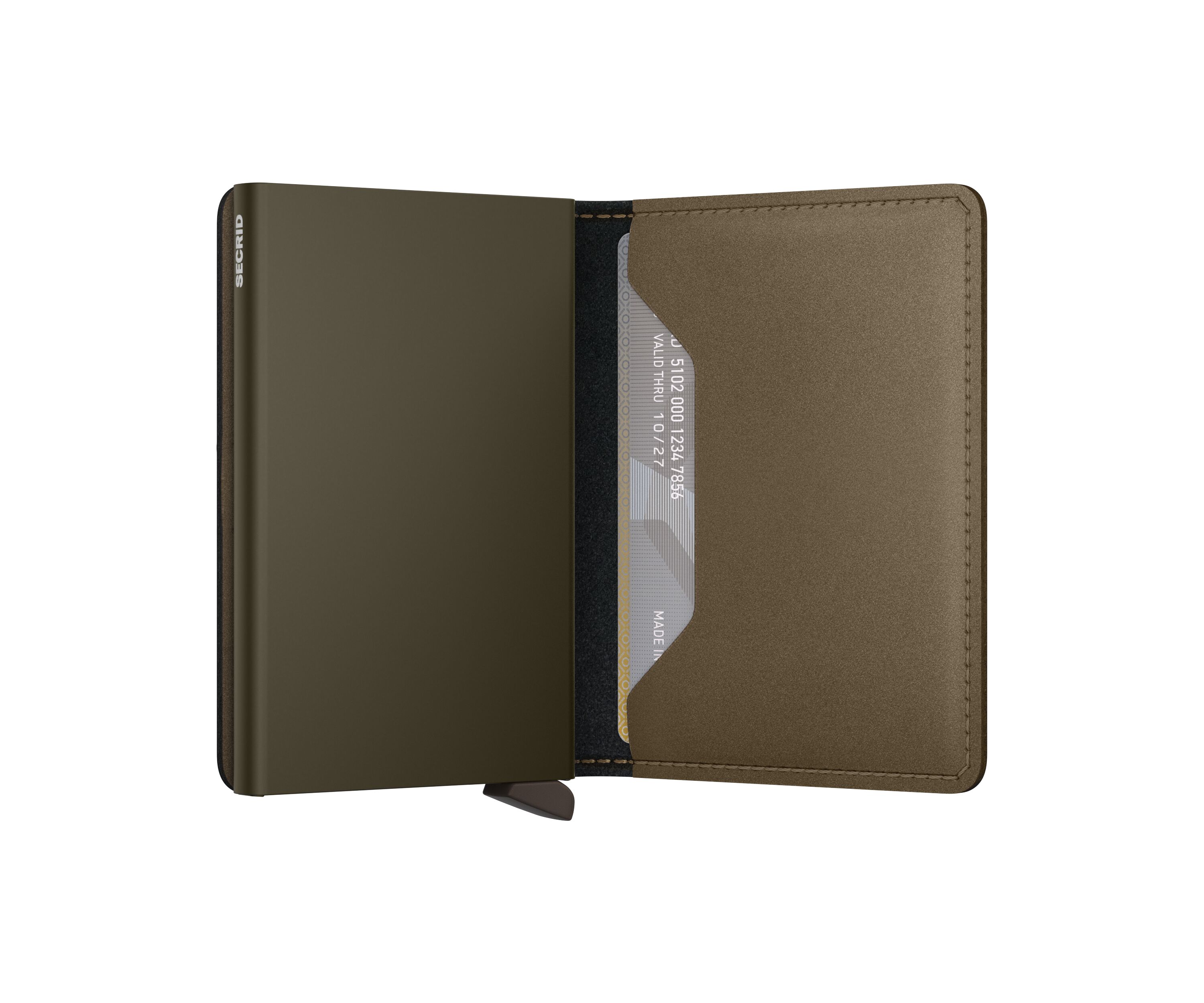 Secrid Slimwallet Matte Satin Bronze – Schrägansicht
