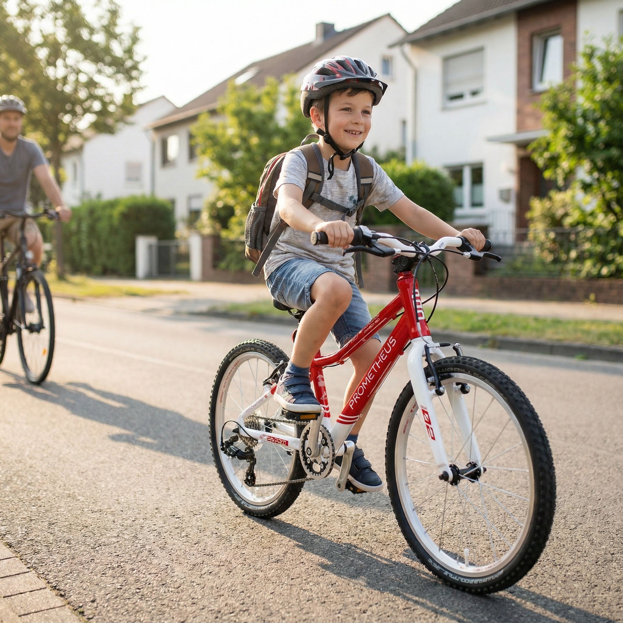 Prometheus PRO 20 Zoll Kinderfahrrad Rot/Weiß (Crimson Red) – Bild 3
