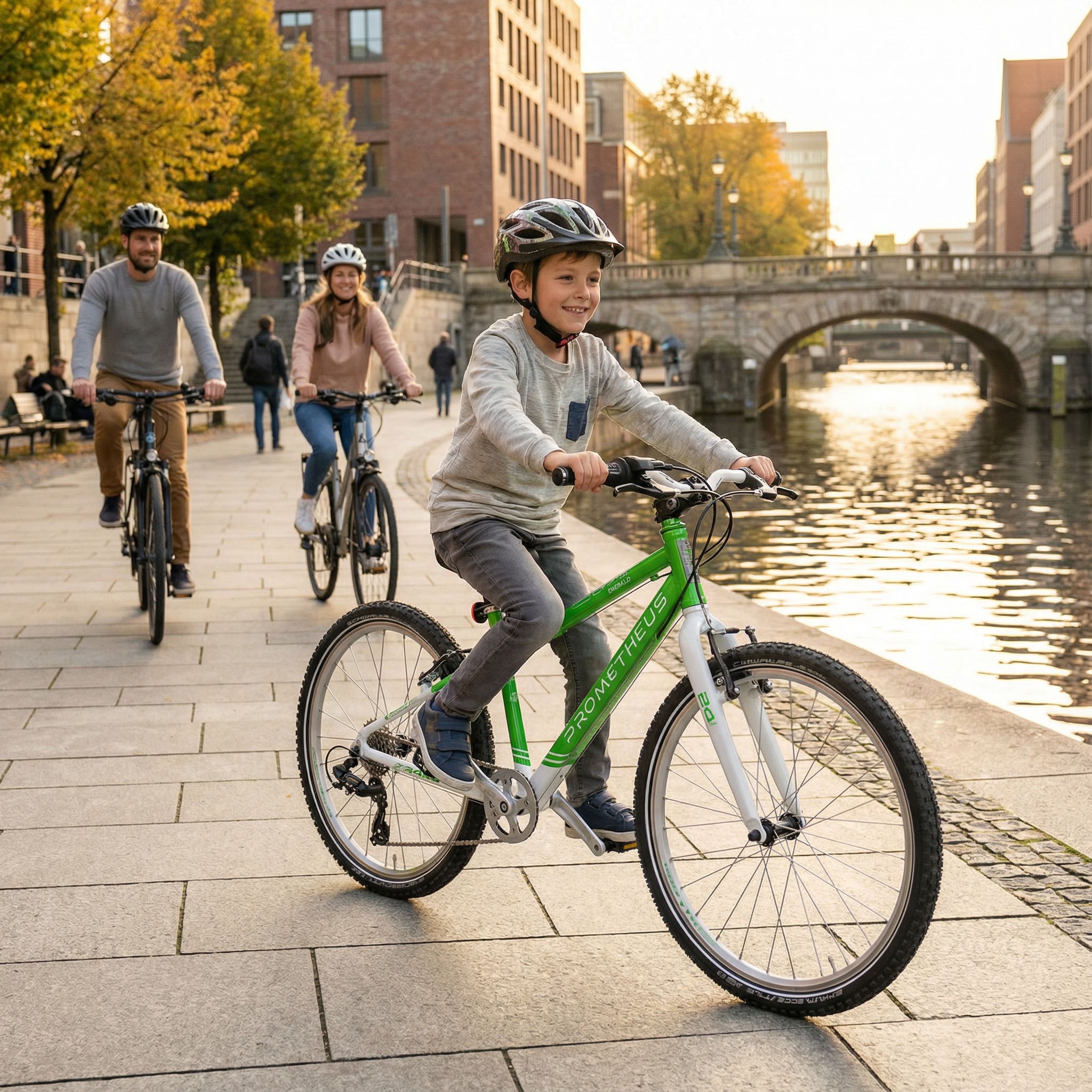 Prometheus PRO 24 Zoll Kinderfahrrad Grün/Weiß (Emerald) – Bild 3