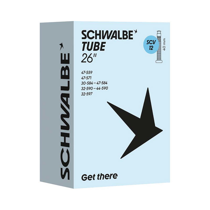 Schwalbe Fahrradschlauch SCV Ventil Nr. 12 26" SCV 40 mm 30/47-559/597