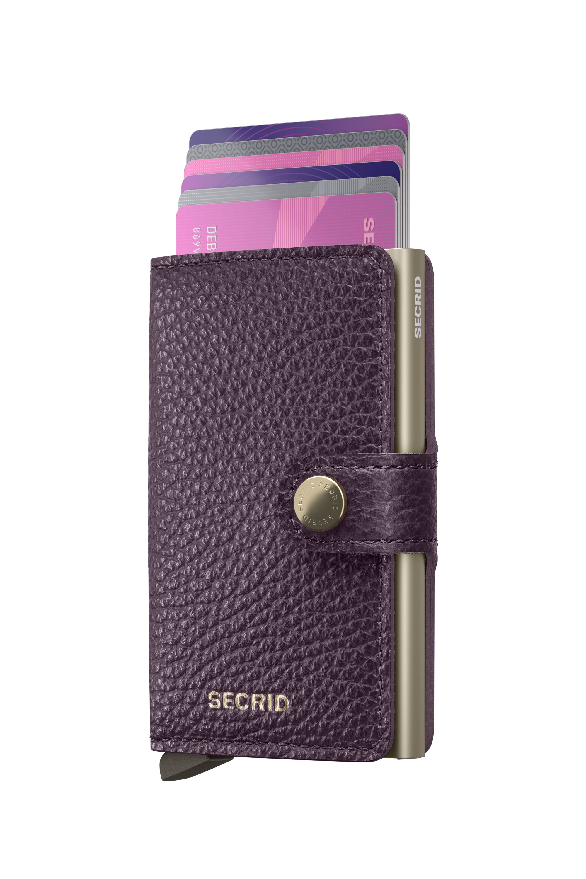 Secrid Miniwallet Pebble Grape – mit Karten
