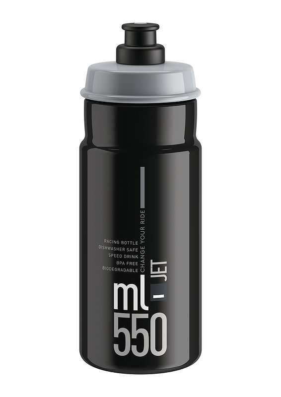 Elite Trinkflasche JET schwarz, grau Graphik 0,55 L