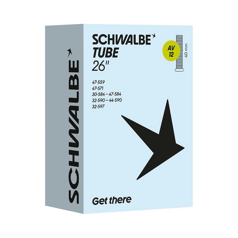 Schwalbe Fahrradschlauch AV Ventil Nr. 12 26" 40 mm 30/47-559/597