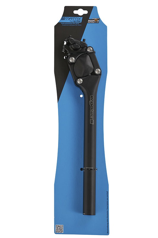 MATRIX Federsattelstütze Parallelogramm PL700 ca. 70-90 kg 34,9 mm schwarz 350 mm101057