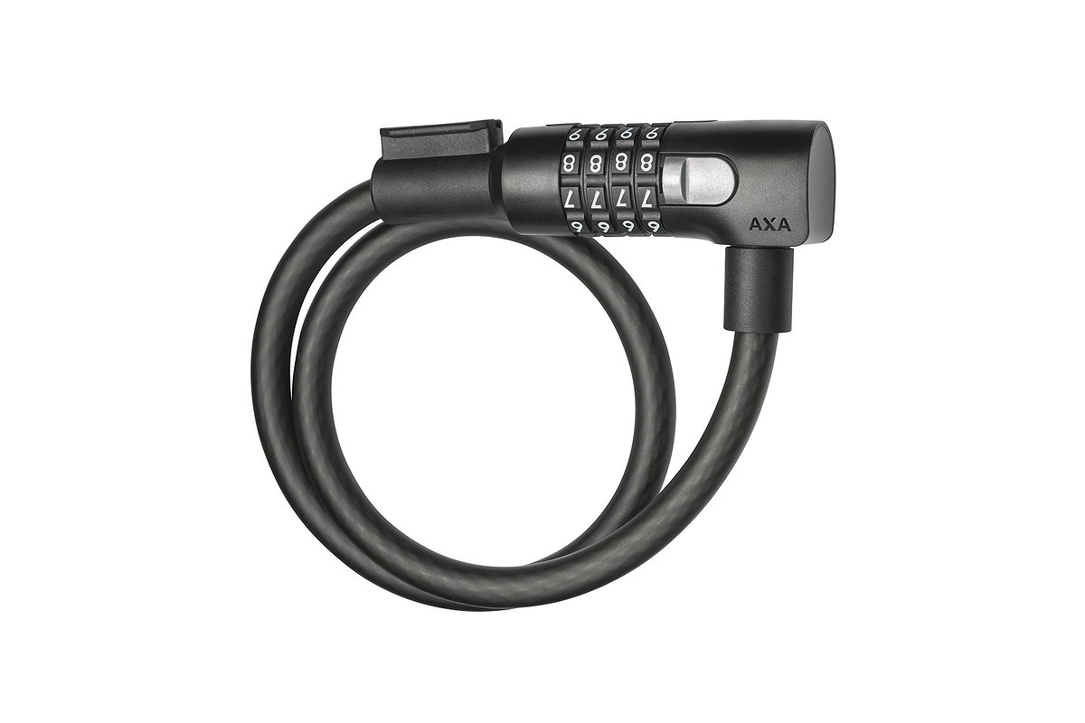AXA Zahlen-Kabelschloss Resolute Code 12 mm mattschwarz 65 cm