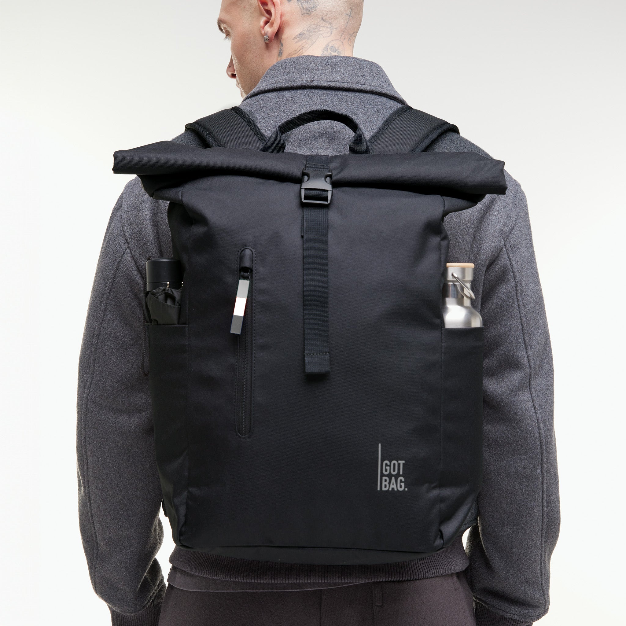 GOT BAG Rolltop Easy Monochrome Black