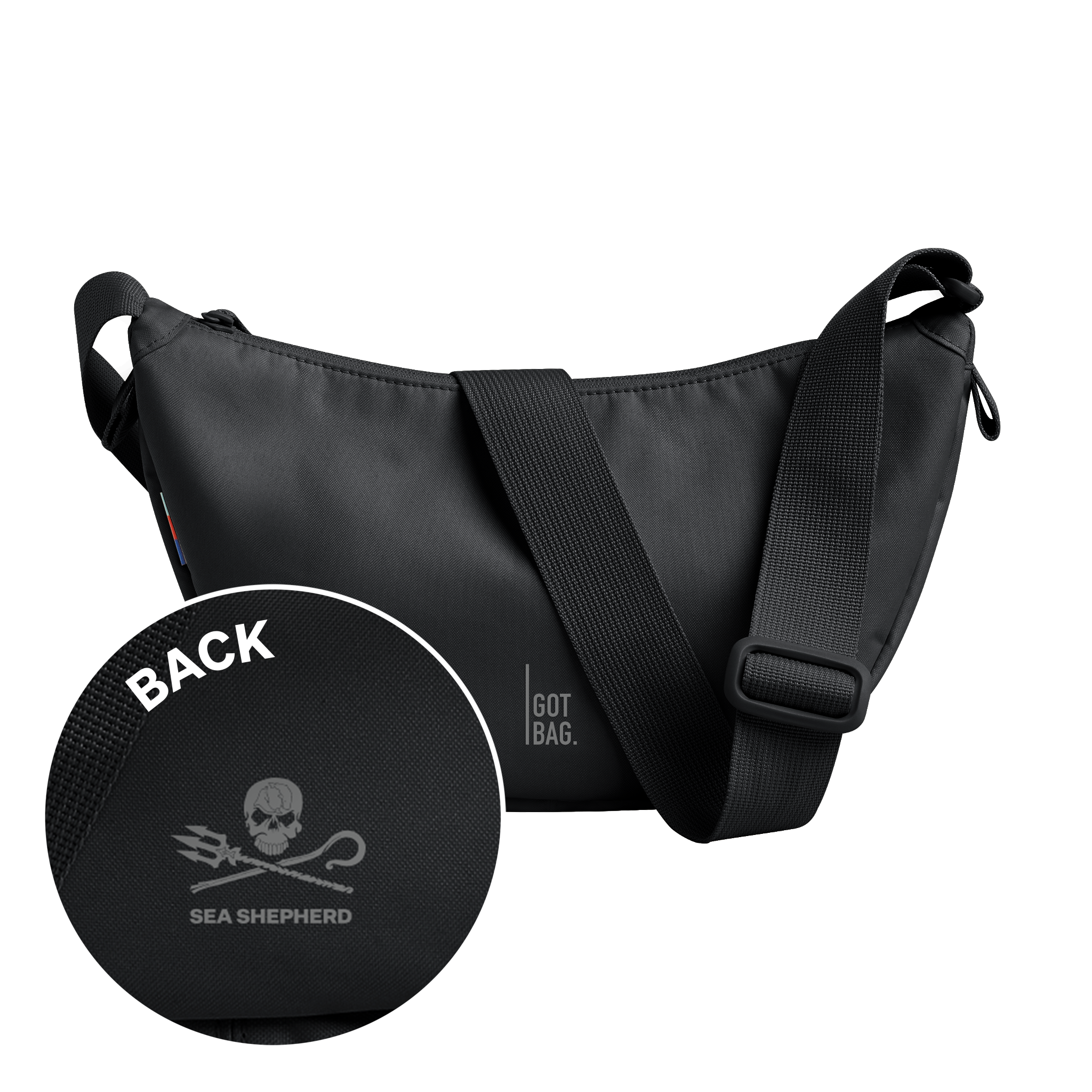GOT BAG Moon Bag Small Sea Shepherd Black