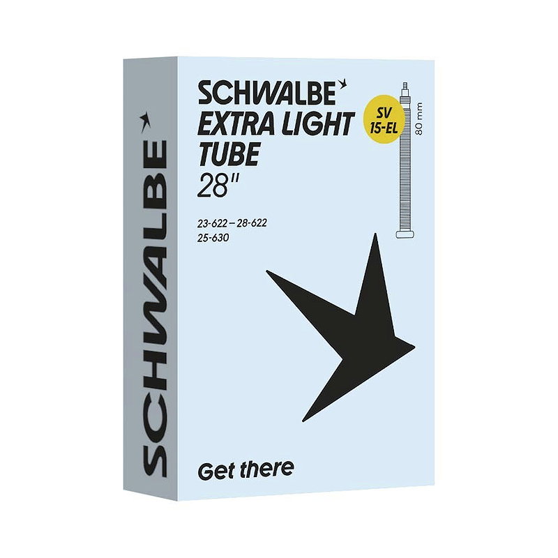 Schwalbe Fahrradschlauch Extra Light Nr. 15 Extra Light 28" SV 80 mm 23/28-622/630