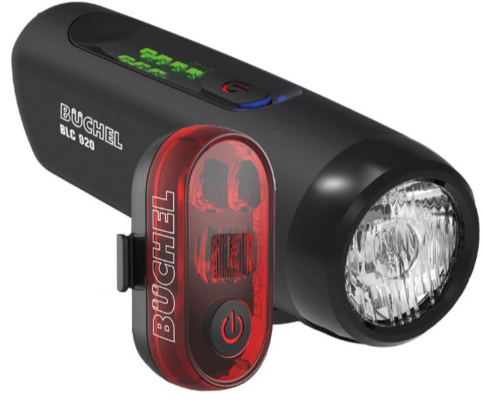 Büchel LED Akkuleuchten Set BLC 920 Connect schwarz 90 Lux mit Bremslichtfunktion StopTech und
