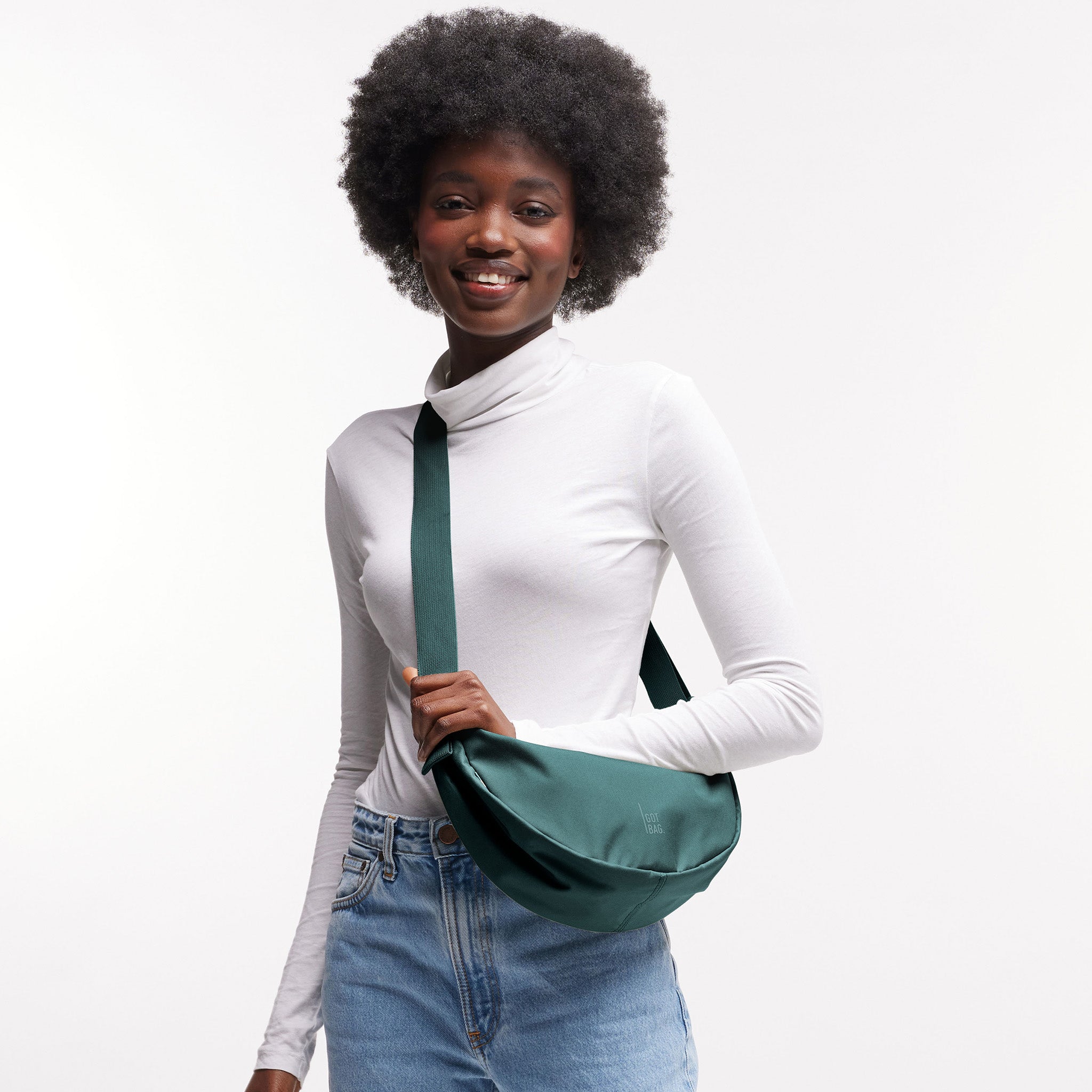 GOT BAG Moon Bag Small Monochrome Sea Teal