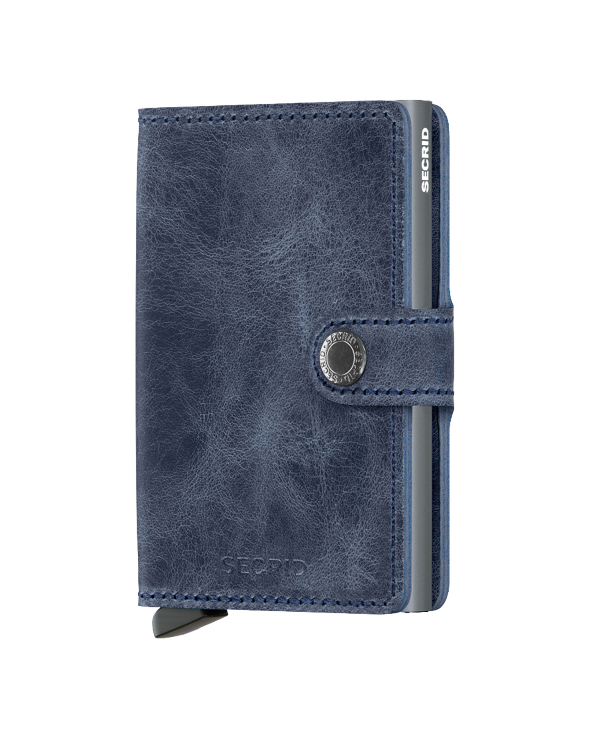 Secrid Miniwallet Vintage Blue – Vorderansicht