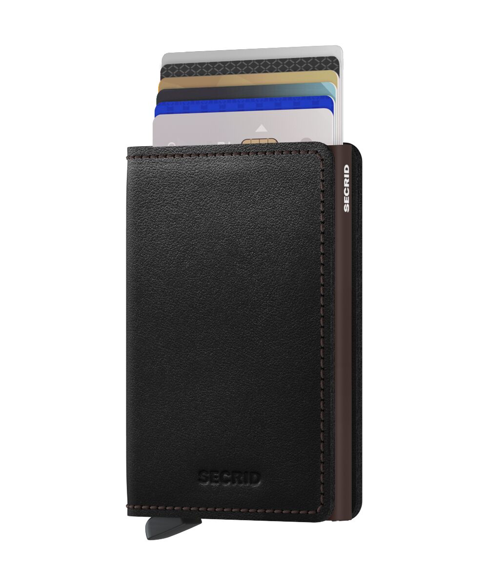 Secrid Slimwallet Original Black-Brown – mit Karten