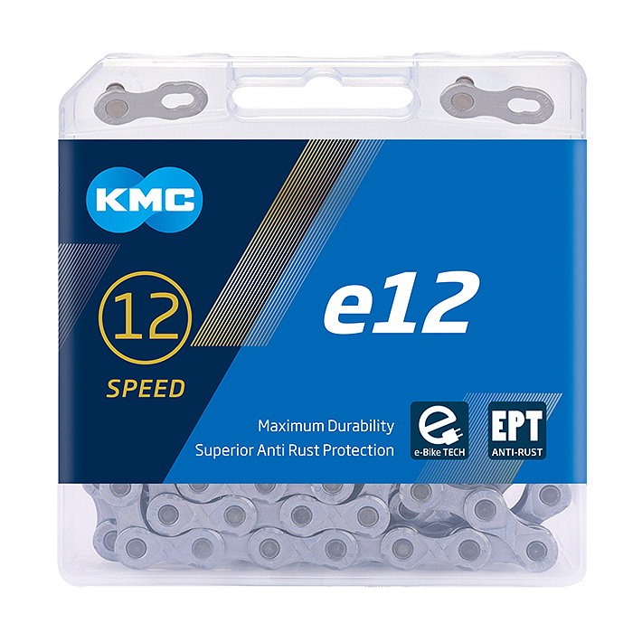 KMC E-Bike Kette e12 EPT 12-fach silber 130 Glieder, 1/2" x 11/128"