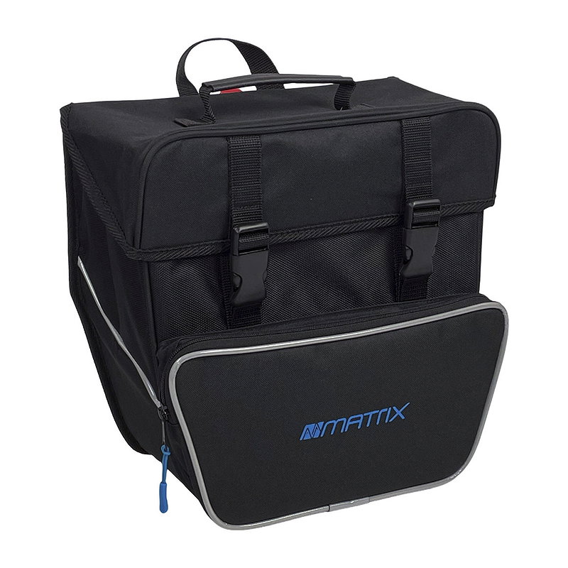 MATRIX Einzeltasche schwarz mit blauem Matrix-Logo