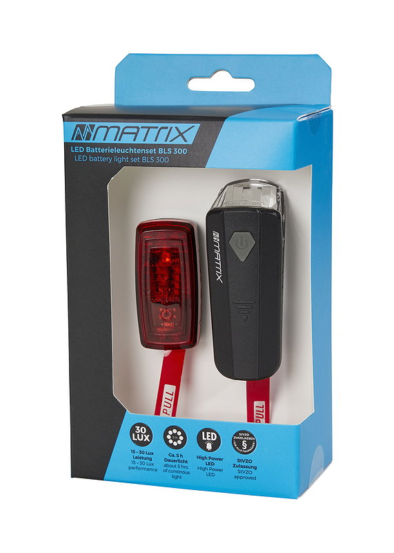 MATRIX LED Akkuleuchten Set 30 LUX BLS 300  schwarz