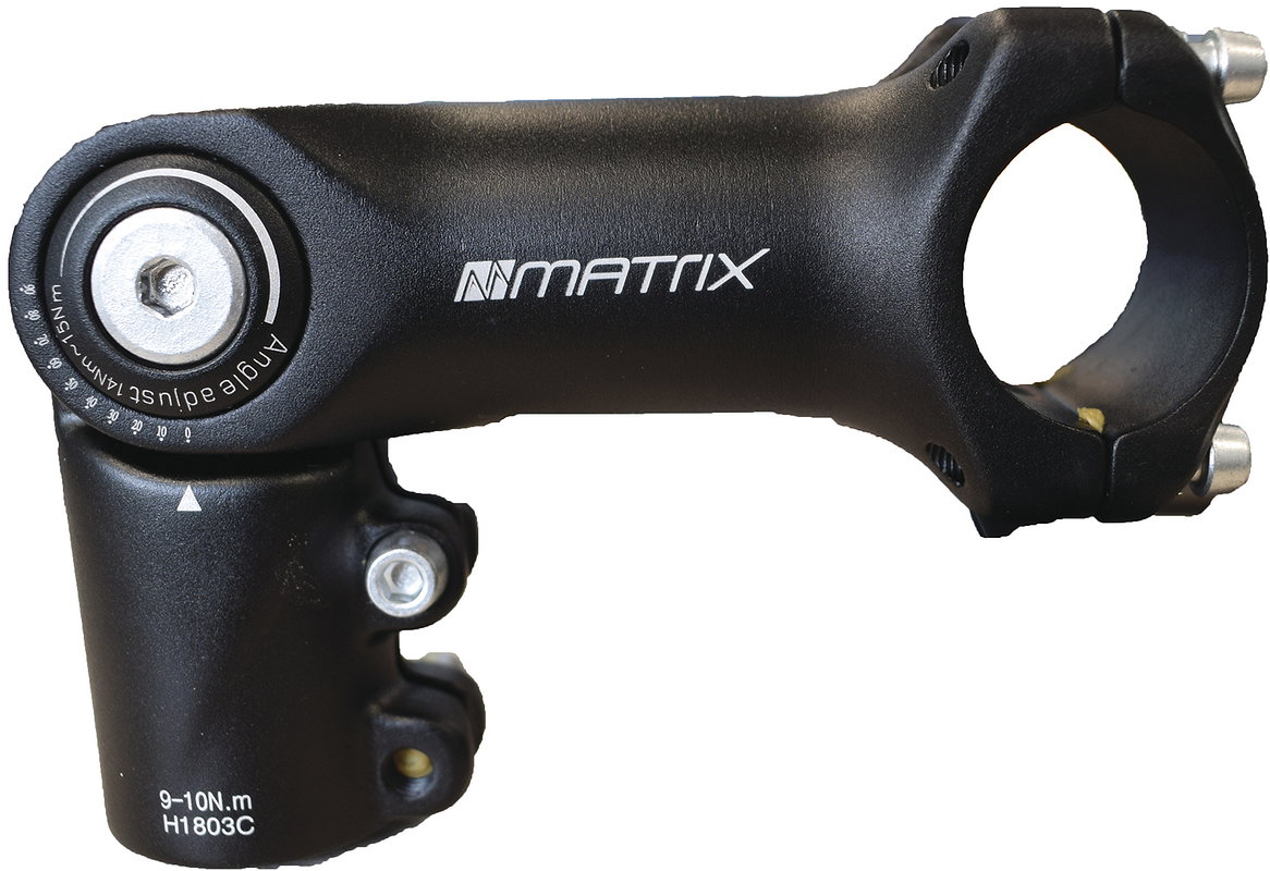 MATRIX Ahead-Vorbau UP-2 AHS 110 mm schwarz-matt 25,4 mm 1 1/8" 0- +90°