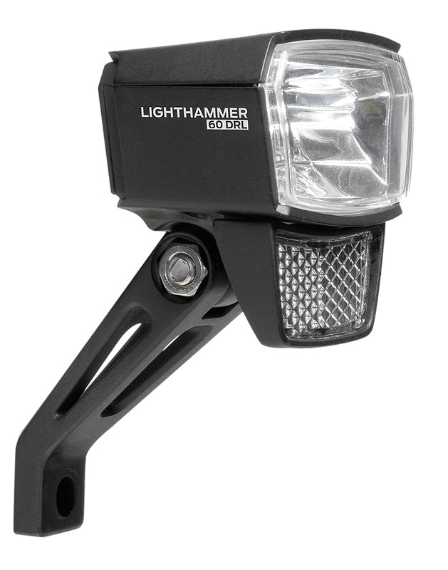 TRELOCK Dynamo-LED-Scheinwerfer Lighthammer 60 schwarz 60 Lux LS 805-T