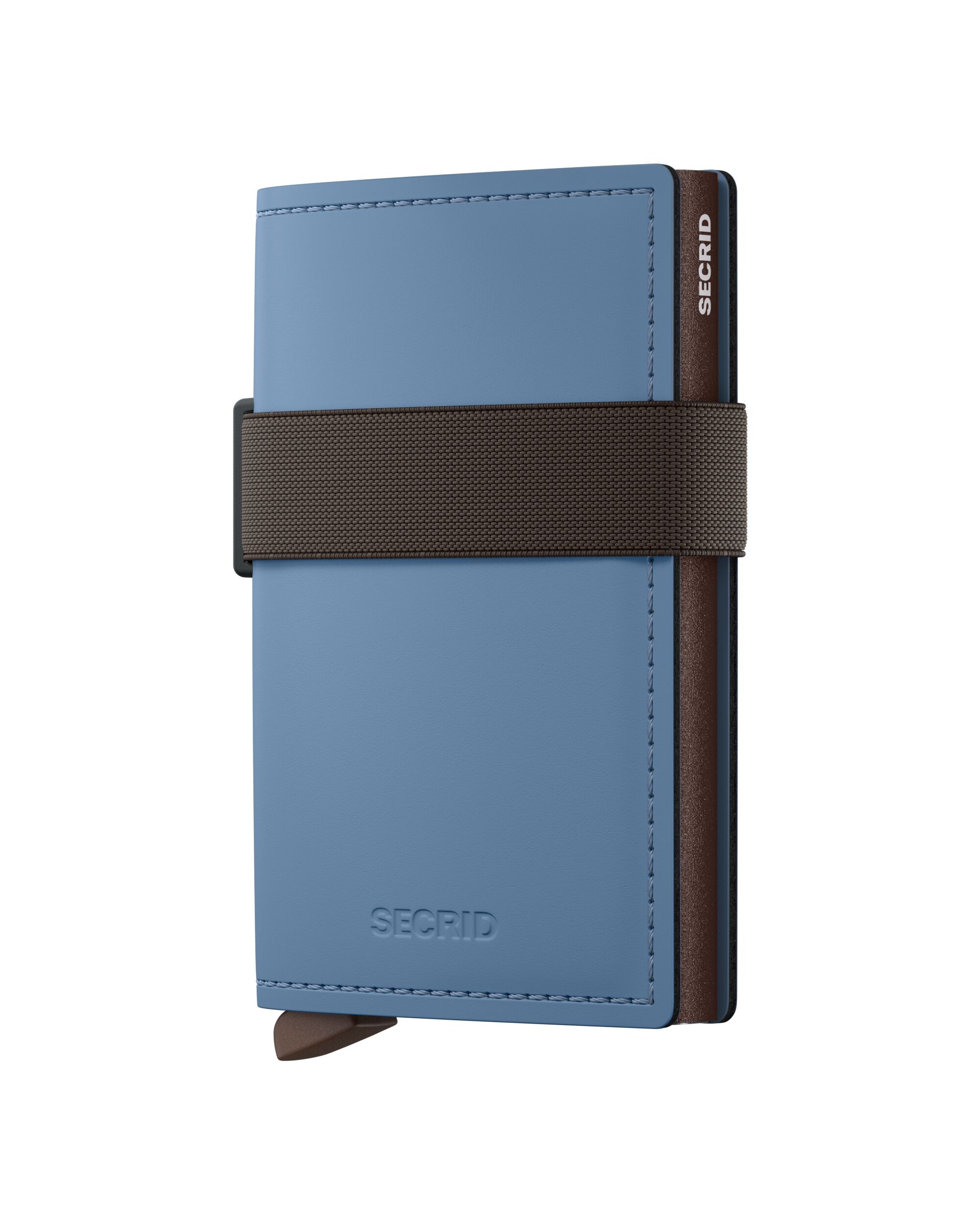 Secrid Bandwallet Matte Steel Blue-Brown – Vorderansicht