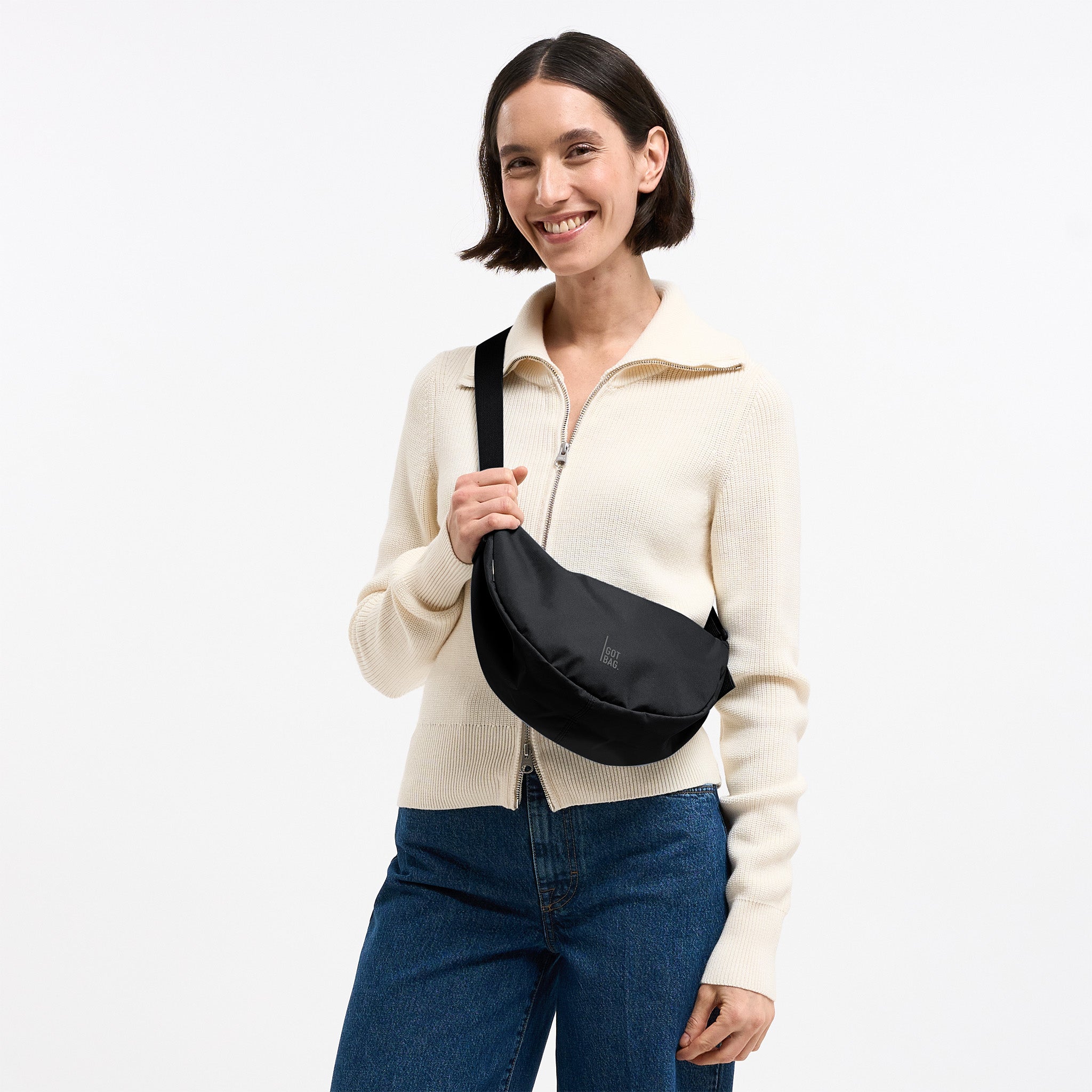 GOT BAG Moon Bag Small Monochrome Black