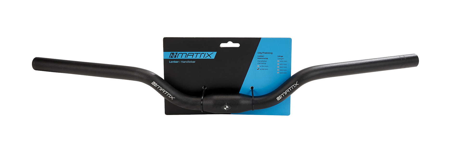 MATRIX City-/Trekking Lenkerbügel HB7 620 mm schwarz-matt 24° 45 mm 31,8 mm