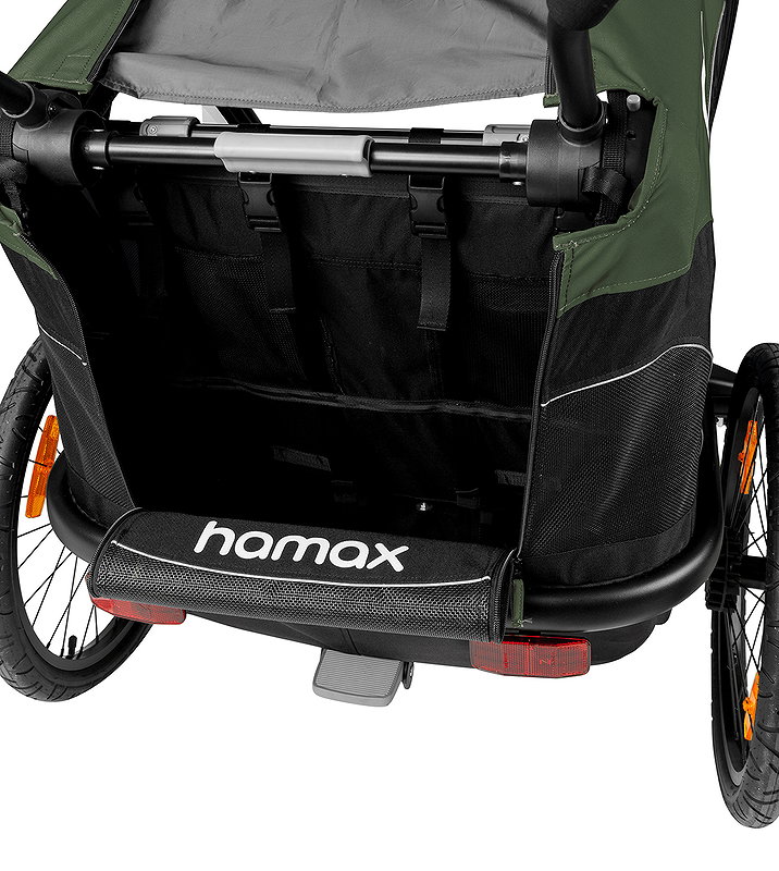 HAMAX Kinderanhaenger Outback One 2 Sitzer gruen