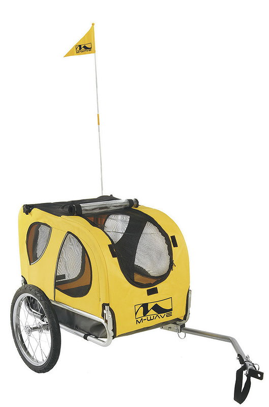 M-WAVE Hundeanhaenger gelb