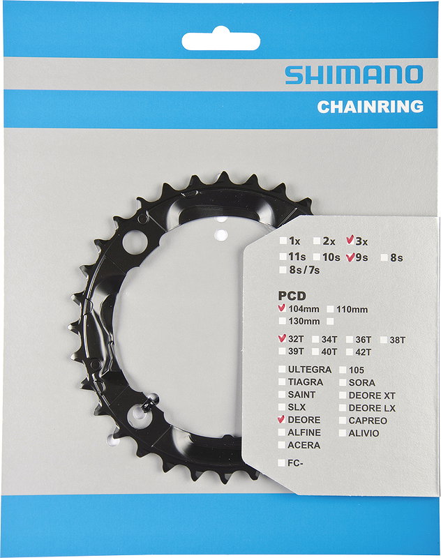 Shimano Kettenblatt Deore FCM590 32 Zähne Y1LD98080