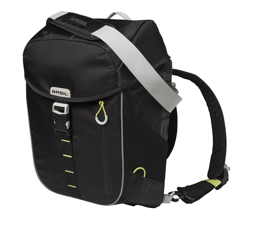 Basil Einzeltasche Miles schwarz lime