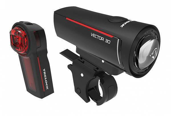 TRELOCK LED Akkuleuchten Set 30 LUX LS 300+LS 740 schwarz