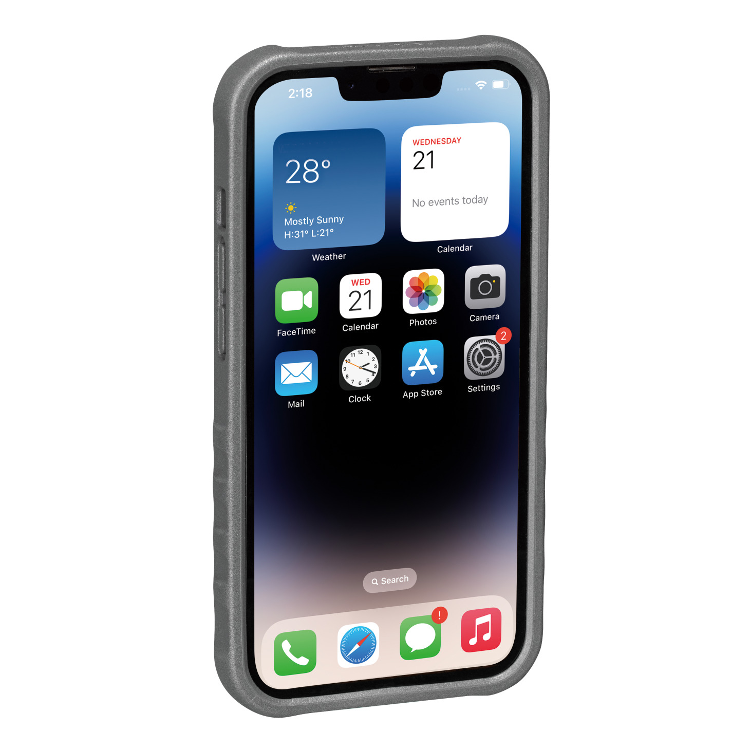Topeak RideCase für iPhone 14, Black/Gray, mit Halter